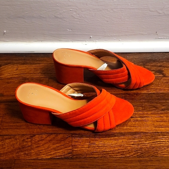 🍁Like New - A New Day "Miram" Womens Red Slip on Strappy Heel - Picture 4 of 6